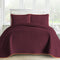 ultrasonic quilted burgundy 3 pieces quilt set, wholesale at affordable price, various size and pattern
