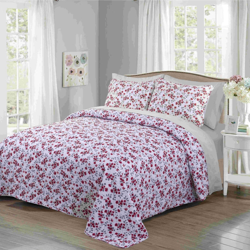 7 pcs flower print wholesale quilt set, cute and soft, affordable price, high quality