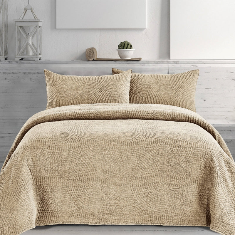 Luxury Stone Washed 3 PCS Bedding Quilt Set，affordable price, high quality
